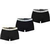Emporio Armani Stretch Cotton Core Logoband 3-pack Trunk, Boxer Uomo, Nero (Black-black-black), L