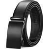 TANGCHAO Cintura Uomo, Cricchetto Fibbia Automatica, larghezza 35mm | Cinta Uomo Senza Buchi Scorrevole, Trim Regolabile, Per Outfit Business E Jeans, Colore Nera E Marrone, Lunghezza 115-145cm