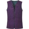 GRACEART Gilet Uomo Rinascente in Pelle Scamosciata con Coulisse Reversibile Medievale Pirata Gotico (Solo Gilet), XL