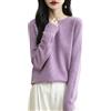 Chanyarn Maglione Girocollo da Donna in 100% Lana Merino 2025 Maglione Lavorato a Maglia Senza Cuciture a Maniche Lunghe