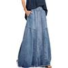 tinetill Gonna di Jeans Gonna Estiva da Donna Gonne A-Line Casual Gonna di Jeans in Denim Blu Gonna Lunga A-Line Gonna di Jeans Lunga Gonna di Jeans a Vita Alta Stretch