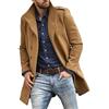 babao Trench da Uomo in Lana Calda Invernale Cappotti Lunghi Doppio Petto Giacche Eleganti da Lavoro da Uomo