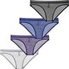 Faringoto Mini perizoma bikini elastico trasparente da uomo, Nero+grigio+viola+blu navy, M