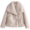 Generico Cappotto Pelliccia Sintetica Donna Invernale a Volpe Lungo con Grande Colletto Pellicciotto Corto Elegante Curvy Giacca Caldo Leggero Giubbotto Primaverile Termico per Feste Sera Lavoro Casa,Kaki,L
