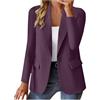 Generic Blazer, giacca da donna a maniche lunghe, elegante, con un bottone, da lavoro, da lavoro, da lavoro, da lavoro, da lavoro, da lavoro, aperto, sottile, tinta unita, casual, da mezza stagione