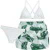 Happy Cherry Costumi da Bagno Bambina 3 Pezzi Canotta Monospalla + Mutandine + Gonna Ragazza Bikini Spiaggia Costume da Mare Ragazze Swimwear
