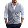 YFWOKSL Gilet Lavorati A Maglia Da Uomo, Maglione Da Uomo In Maglia, Gilet In Misto Lana Spessa, Cardigan Senza Maniche con Bottoni, Gilet con Scollo A V, Maglione Da Lavoro Occidentale, Maglieria, Gilet In