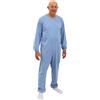 FERRUCCI COMFORT Pigiama Sanitario Girocollo con Cerniera Posteriore per Anziani, Alzheimer, Demenza - 9015/1-100% Cotone - Manica Lunga Pantalone Lungo (IT, Testo, L, Regular, Regular, Zucchero)