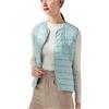 QCBH Gilet in piuma d'oca da donna interno moda tutto-fiammifero corto senza colletto leggero piumino d'anatra bianco piumino da donna piumino autunnale