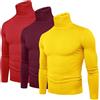 Generic Morbido maglione a collo alto, da uomo, a maniche lunghe, lavorato a maglia fine, senza cappuccio, da uomo, a collo alto, elastico, M-3XL
