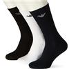 Emporio Armani Uomo 3-pack Medium Socks Sporty Terrycloth Confezione da 3 calzini medi, Multicolor, Taglia unica