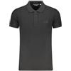 Ellesse Leonardo - Polo Uomo Manica Corta con Logo Ricamato - Placket 3 Bottoni - Stile Casual - vestibilità Reg (IT, Testo, L, Regular, Regular, Nero)