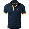 LIUPMWE Polo Uomo Manica Corta Ricamo Giraffa Cotone Moda Comodo vestibilità Slim Golf Poloshirt Sportive Shirt