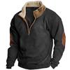 Generico Felpe Senza Cappuccio Uomo Pesante Caldo Felpa Pile con Zip 1/4 Offerta Leggera Sweatshirt Collo Alto Invernale Firmate Pullover Baggy Aderente Maglione Termica Basic Streetwear