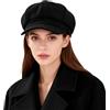 Idopy Cappelli da donna retrò con visiera Ivy Newsboy Paperboy Baker Boy Beanie Gatsby Cabbie Painter, Nero , Taglia unica