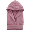 l&j Accappatoio Uomo Donna Unisex Beige con Cappuccio in Cotone 100% Morbida Spugna Assorbente, con Tasche e Cintura e Gancio per Bagno, Doccia Sport Palestra (IT, Testo, XXL, Regular, Regular, Rosa)