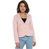 Ballandoro Blazer Donna Elegante - Giacca Casual Leggera (S, Rosa Cipria)