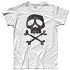 3styler T-Shirt Uomo Teschio Jolly Roger Flag Bandiera Pirata - Capitan t-Shirt - Linea Classic - 100% Cotone 185 gr/mq (XL, Bianco)