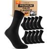 sockenkauf24 10 Paia di Calze Uomo Donna Calzini Lunghi Business Cotone Traspiranti Comode