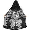 Generic Mantello con Cappuccio Unisex Amuleto Drago Vichingo - Mitologia Norrena, Cappotto Giacca Calda in Cashmere, Giacca Pagana, Regali Vichinghi per Uomo(Viking Dragon Grey,3XL)