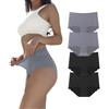 Dumwis Slip Donna Senza Cuciture Mutande Invisibili Biancheria Hipster Intima Donna Morbidi Slip Vita Media Mutande Microfibra Nere 4pack