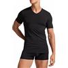 Liabel Maglietta Intima Uomo Cotone BIELASTICO Scollo V Offerta 3 e 6 Pezzi, Maglia Intima Uomo Elasticizzata B45 (3 Pezzi Nero, S)