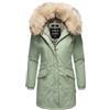 Navahoo B669 - Cappotto invernale da donna, parka con pelliccia sintetica premium, S