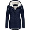 Generic Piumino da Donna di Media Lunghezza con Cappuccio Foderato in Pile per Calore e Comfort Giacca Invernali Sportiva