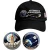 GUUZETU Cappello unisex con stampa del lancio di un razzo Artemis II 2026, berretto commemorativo della missione lunare, berretto da baseball spaziale Ritorno alla luna, cappello con orbita lunare (BLACK)