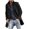 babao Trench da Uomo in Lana Calda Invernale Cappotti Lunghi Doppio Petto Giacche Eleganti da Lavoro da Uomo