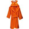 ELY PARKER Accappatoio Bambino e Ragazzo, Spugna, Asciugamano in Cotone Turco, con Cappuccio, Granchio, Arancia (3-4 Anni) Morbido, Assorbente, Comodo, Spesso