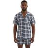 sesto senso Pigiama Elegante da Uomo Quadri Maniche Corte Cotone Camicia Abbottonata Pantaloncini 2576/42 L