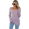 Rongseng Maglioni da Donna Maglia a Maniche Lunghe con Scollo Quadrato Sexy Slim Tunica Tops Elegante Pullover Morbido Leggero Sweatshirts T-Shirt Casual Felpa Moda Bluse per l'Autunno Inverno
