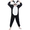 WDRHC Kigurumi Bambino Costumi Animali per Carnevale Halloween Pigiama Tuta Party Spettacolo Show di Natale Cosplay Onesies Intimo Invernale Unisex da Ragazze e Ragazzi Panda