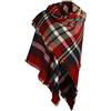 DELEY Retro Tartan Donna a Quadri Avvolgente Scialle Coperta Stola Sciarpa | Stile Scozzese, Autunno Inverno, Lunga, Morbida, Calda, Versatile, Unisex