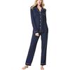 amropi Donna 2 Pezzi Manica Lunga Pigiami Sets Morbido Tops e Pantaloni Camicia da Notte