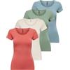 ONLY Onllive Love S/S O-Neck Top 2pack Noos T-Shirt Donna (Pacco da 2)