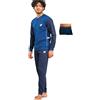 Lotto Pigiama Uomo Invernale + Boxer Omaggio - Cotone Caldo - Invernale (2073 Jeans, M)