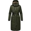 Navahoo Cappotto invernale da donna caldo parka lungo con colletto alto e morbido cappuccio Hokulanii XS-XXL, verde oliva scuro, XL