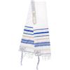 Round Designs Scialle messianico Menorah Tallit preghiera Tzitzit ebraico cristiano sciarpa uomo donna, Messianico blu, L