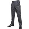 shop casillo Pantalone Uomo Classico Flanella Due Pence 46 48 50 52 54 56 58 60 (Grigio, 56)