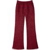 Rolanko Pantaloni Svasati da Ragazza, Vita Elastica Velluto a Coste Lucido Bootcut Leggings a Campana con Perle Bambini Caldi Pantaloni da Jogging con Tasche