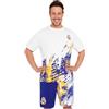 Get Trend Real Madrid CF Pigiama Uomo Estivo Set Morbido Pigiami Corti Cotone Calcio Abbigliamento da Casa Regalo Uomo (XL, Multicolori Real Madrid)