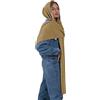 CLASSE77 Sciarpa con cappuccio per donna o ragazza - in lana lavorata a maglia - paraorecchie, scaldacollo e copritesta - Made in Italy (Beige)