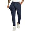 PJ Paul Jones Pantaloni da Golf da Uomo Elasticizzati a 4 Vie, Casual, Slim Fit, Leggeri, Pantaloni da Jogging, Blu e Grigio., XX-Large