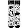 American Socks | Calze Evil Cat | Lungo Medio-Alto, 2 Taglie | 67% Composition Coolmax | Progettate a Barcellona | Calze Mezza Canna Unisex