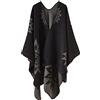 Comilaka Poncho Donna Mantella Maglione Aperto Oversize Poncho Moda Vintage Coperta Lungo Cardigan Maglione Cappotti Autunno Inverno
