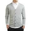 Dcvmvmn Giacche primaverili da uomo maglione cardigan cotone scollo a V cappotto sottile maglione lavorato a maglia