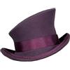 FGUUTYM Cappello di lana cilindro asimmetrico cappello da donna unisex cappello steam punk cappello cilindro moda cappello decorativo decorazione, Lilla, Taglia unica