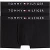 Tommy Hilfiger Uomo Boxer Confezione da 3 con Fascia con Logo, Nero (Black/Black/Black), L
